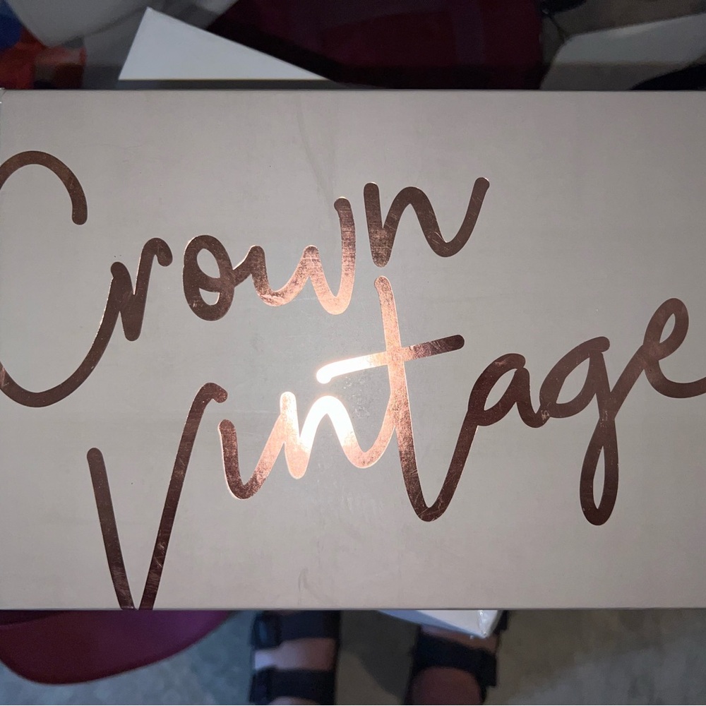 Crown Vintage leopard print calf hair booties